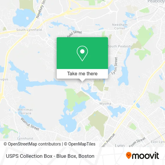 Mapa de USPS Collection Box - Blue Box