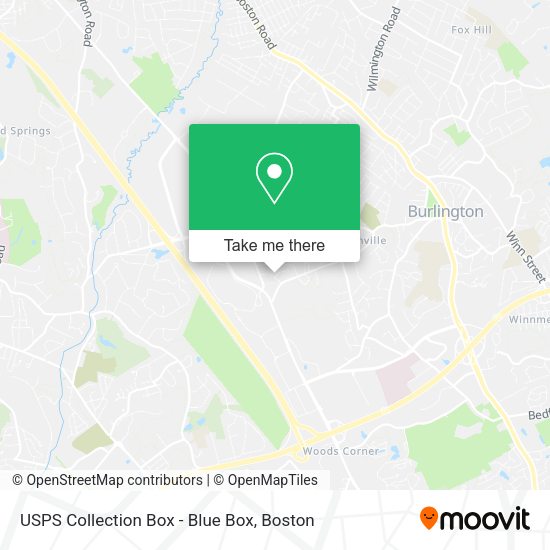 USPS Collection Box - Blue Box map