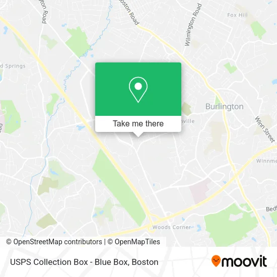 Mapa de USPS Collection Box - Blue Box