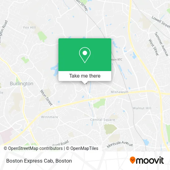 Boston Express Cab map