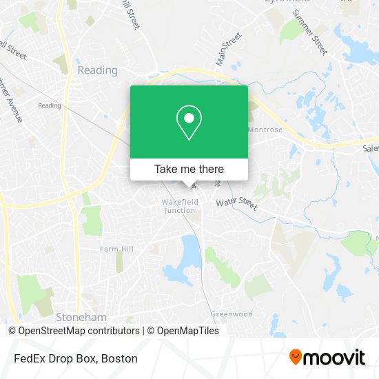 FedEx Drop Box map