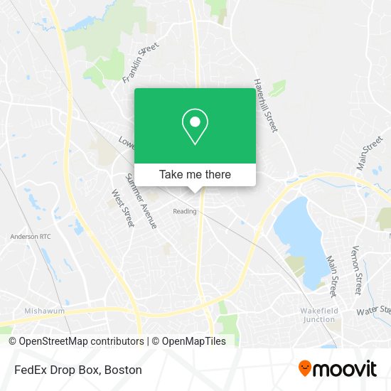 FedEx Drop Box map