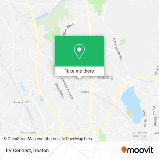 EV Connect map