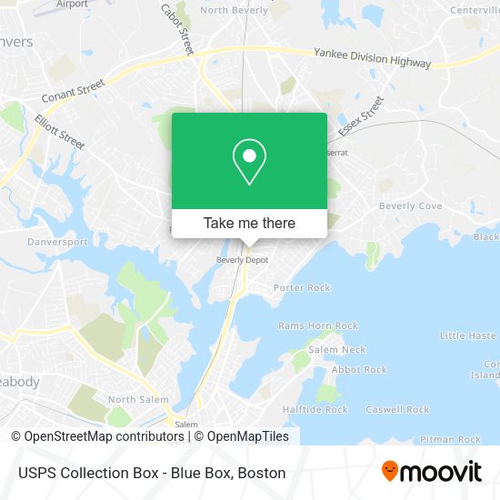 USPS Collection Box - Blue Box map