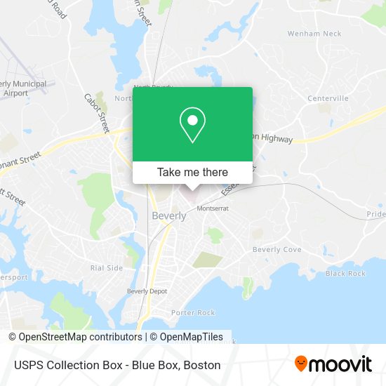 USPS Collection Box - Blue Box map