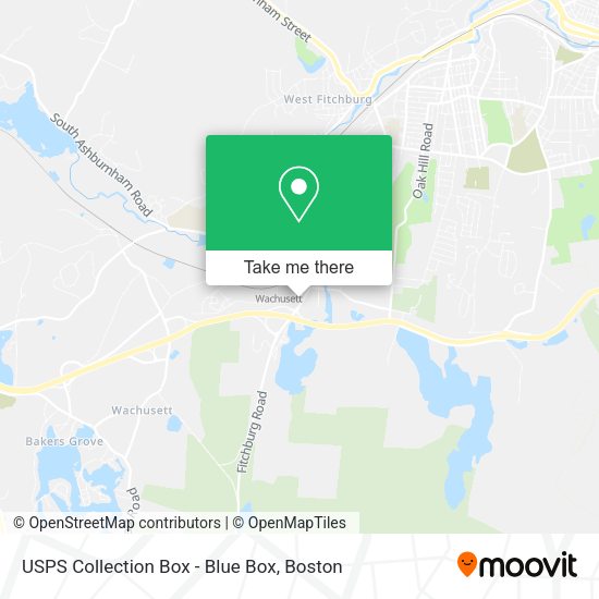 USPS Collection Box - Blue Box map