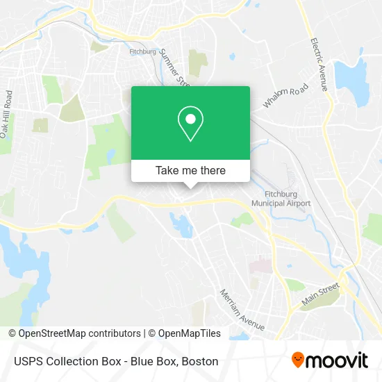 Mapa de USPS Collection Box - Blue Box