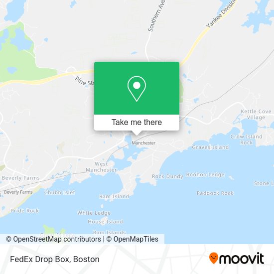 FedEx Drop Box map