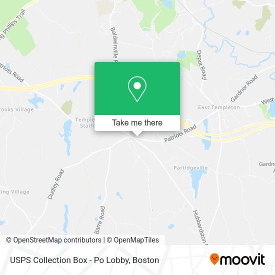 USPS Collection Box - Po Lobby map