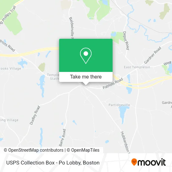 USPS Collection Box - Po Lobby map