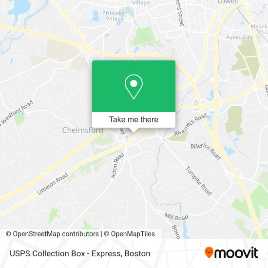 USPS Collection Box - Express map