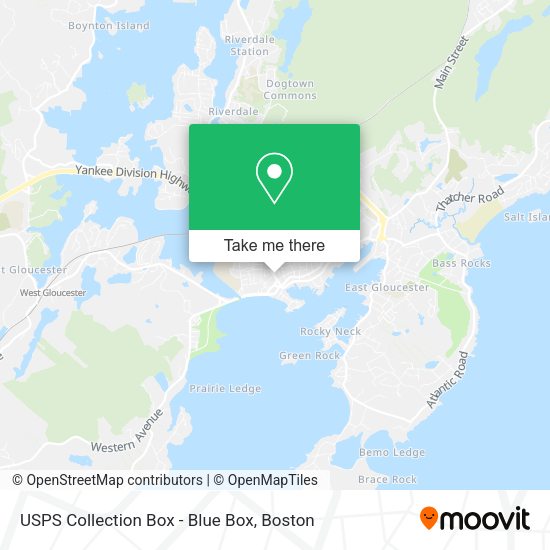 USPS Collection Box - Blue Box map