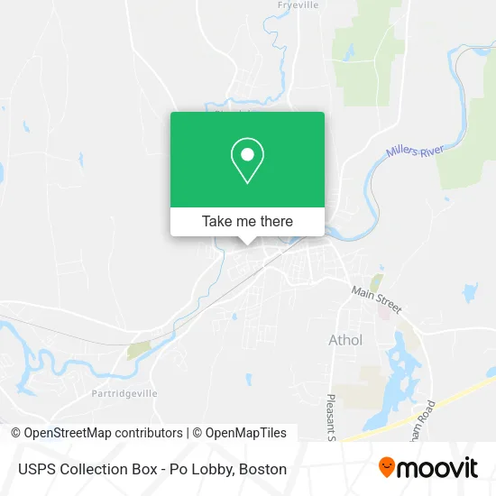Mapa de USPS Collection Box - Po Lobby