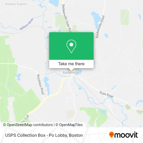 USPS Collection Box - Po Lobby map