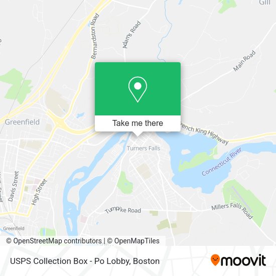 USPS Collection Box - Po Lobby map