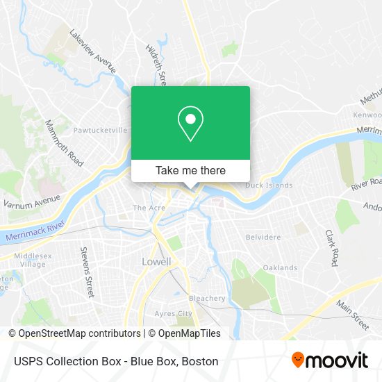 USPS Collection Box - Blue Box map