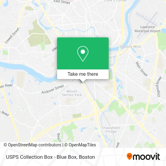 USPS Collection Box - Blue Box map