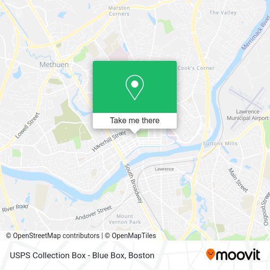 USPS Collection Box - Blue Box map
