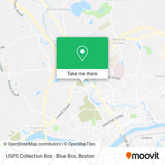 USPS Collection Box - Blue Box map