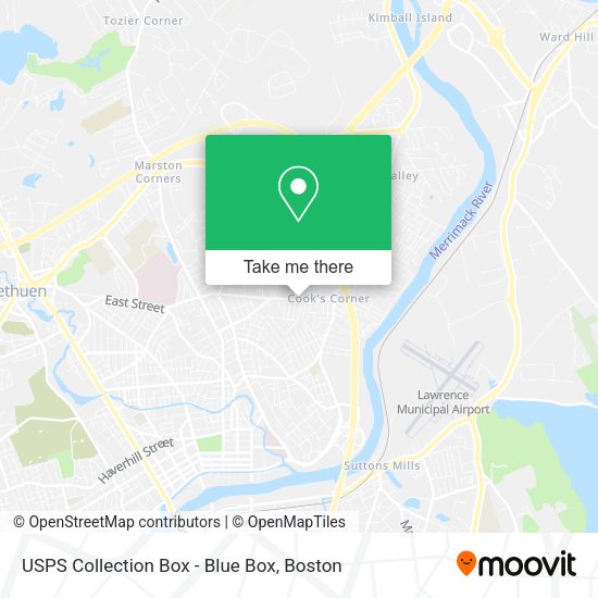 USPS Collection Box - Blue Box map