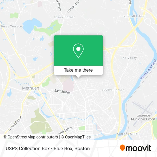 USPS Collection Box - Blue Box map