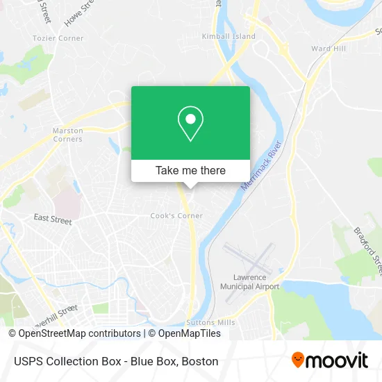 USPS Collection Box - Blue Box map