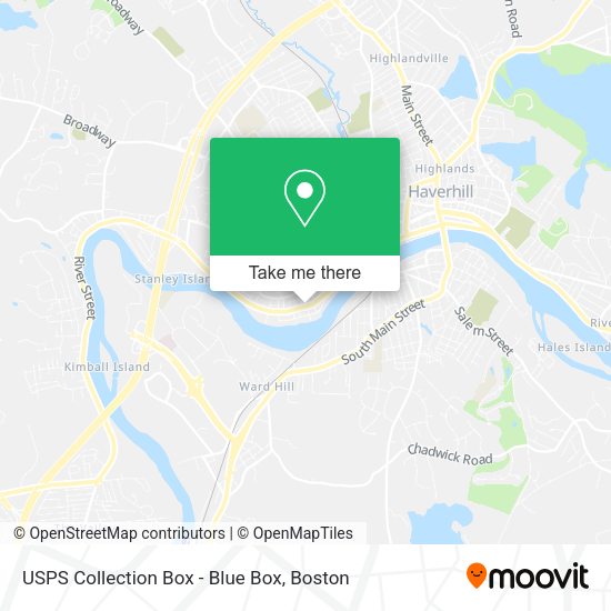 USPS Collection Box - Blue Box map