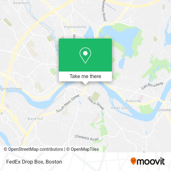 FedEx Drop Box map