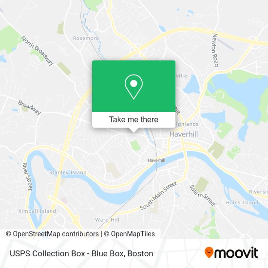 USPS Collection Box - Blue Box map