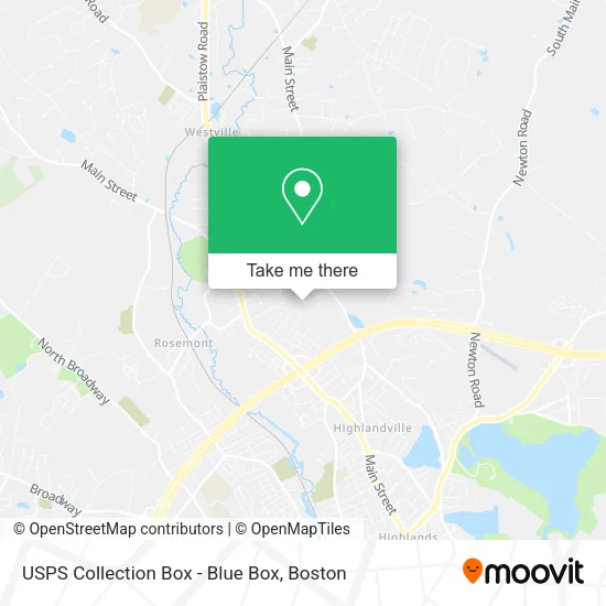 Mapa de USPS Collection Box - Blue Box