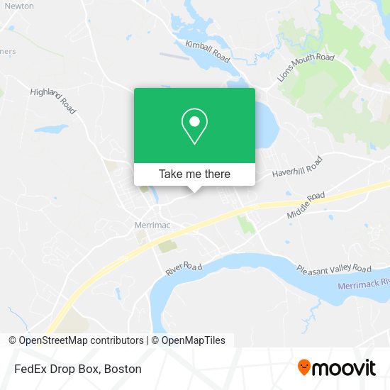 FedEx Drop Box map