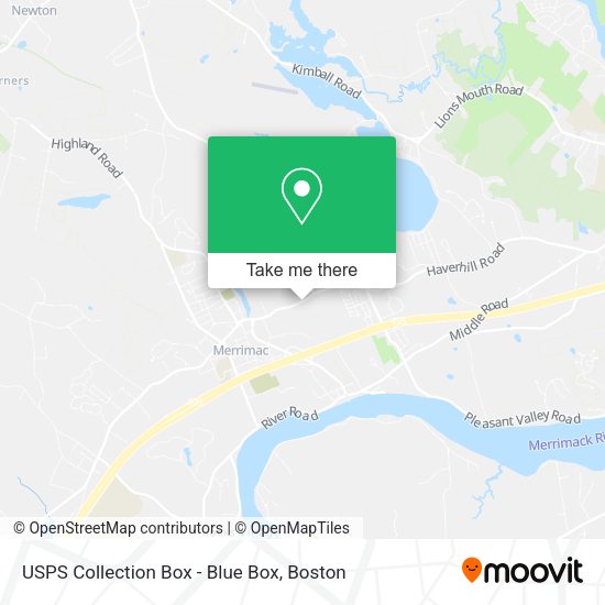 USPS Collection Box - Blue Box map