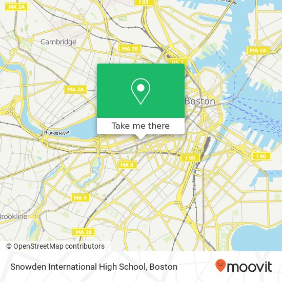 Mapa de Snowden International High School