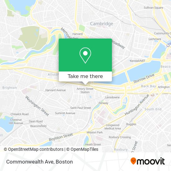 Commonwealth Ave map