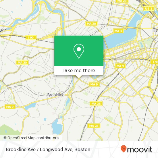 Mapa de Brookline Ave / Longwood Ave