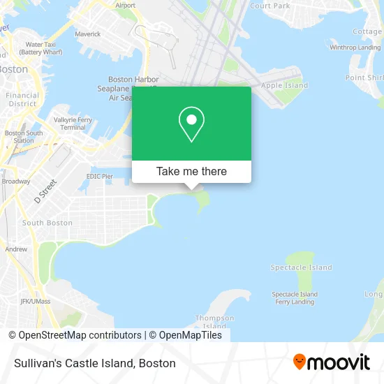 Sullivan's Castle Island map