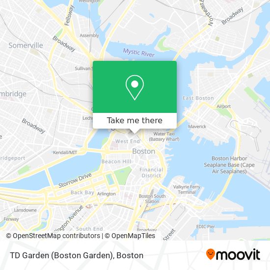 TD Garden (Boston Garden) map