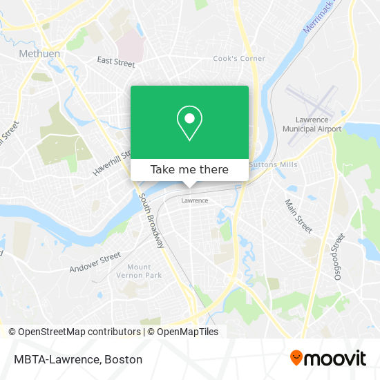 Mapa de MBTA-Lawrence