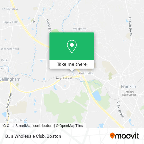 BJ's Wholesale Club map