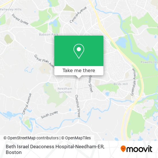 Beth Israel Deaconess Hospital-Needham-ER map