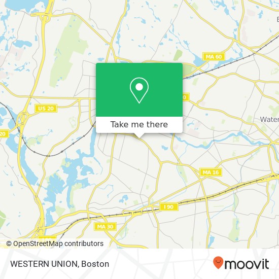 WESTERN UNION map