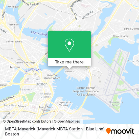 Mapa de MBTA-Maverick (Maverick MBTA Station - Blue Line)