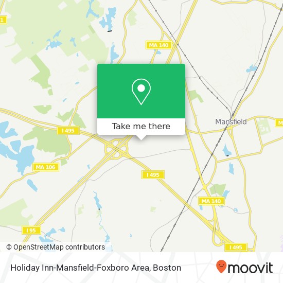 Mapa de Holiday Inn-Mansfield-Foxboro Area