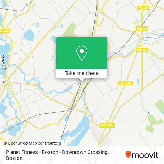 Mapa de Planet Fitness - Boston - Downtown Crossing