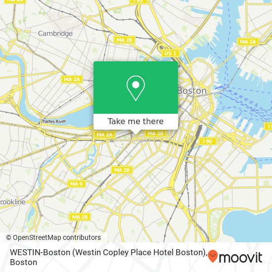 WESTIN-Boston (Westin Copley Place Hotel Boston) map