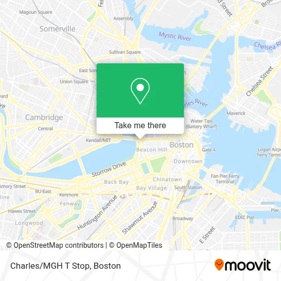 How to Get to Charles/MGH T Stop in Boston by Subway, Bus or Train?