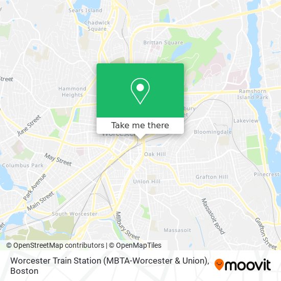 Worcester Train Station (MBTA-Worcester & Union) map