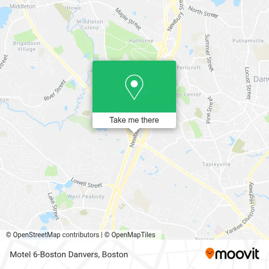 Motel 6-Boston Danvers map