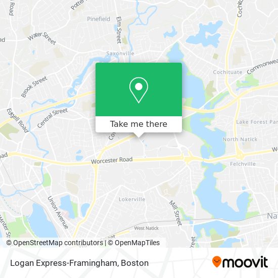 Logan Express-Framingham map