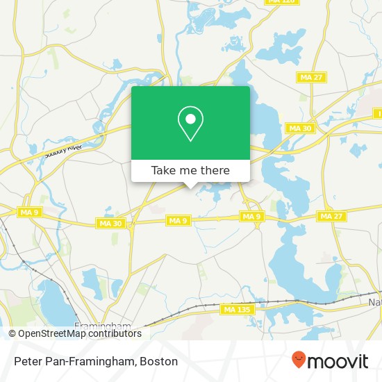 Mapa de Peter Pan-Framingham